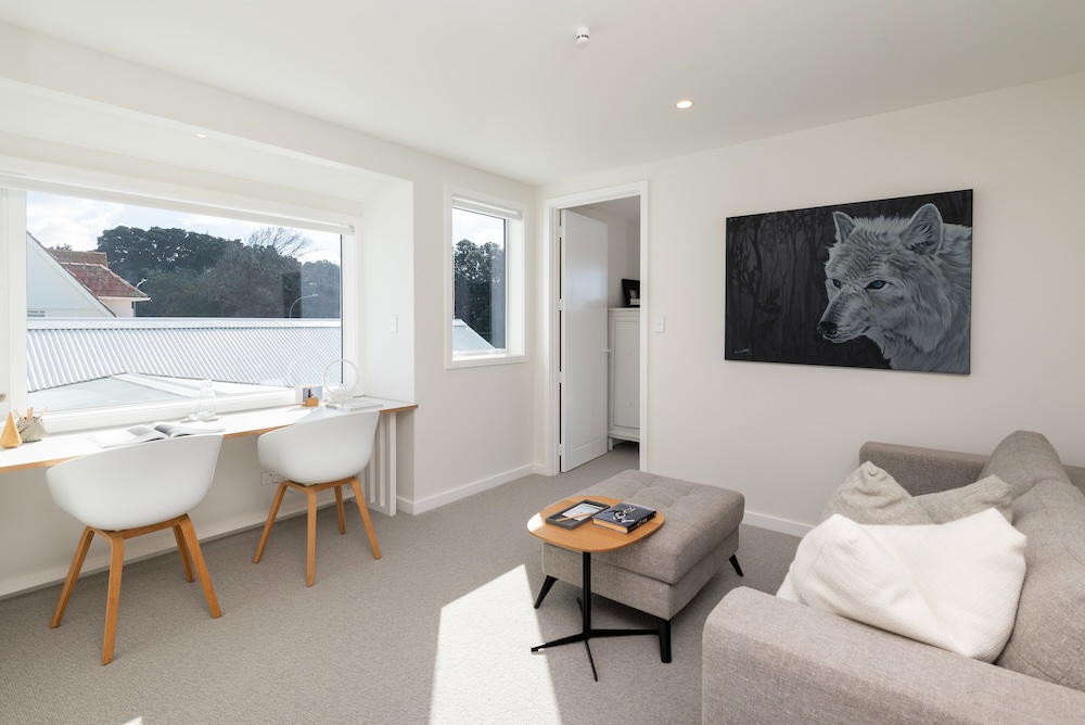 Second living area in architecturally designed new home by Metro Homes Auckland